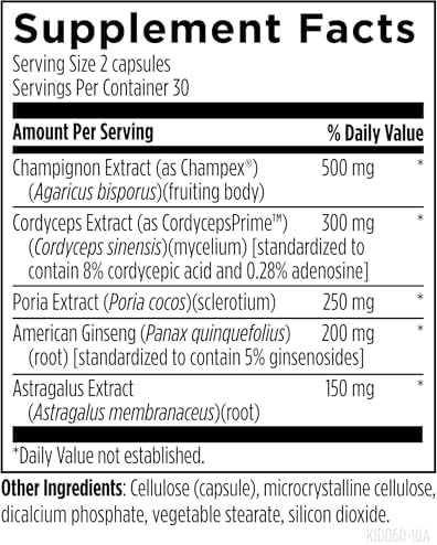 Designs for Health Kidney Korrect - Herbs + Mushrooms for Kidney Support - Vegan, Non-GMO Supplement (60 Capsules)