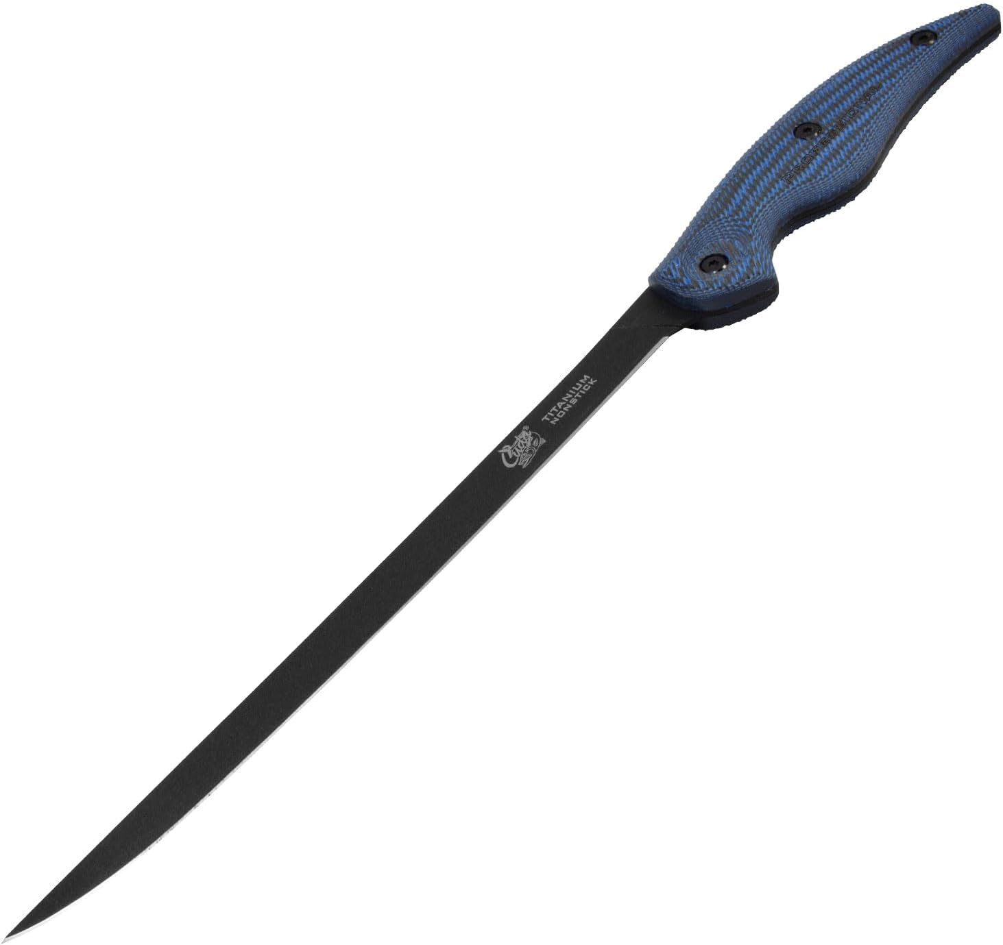 Cuda 9" & 9" Filet Knife for Fishing, Precision Ground Stainless Steel Blade, Non-Slip Handle