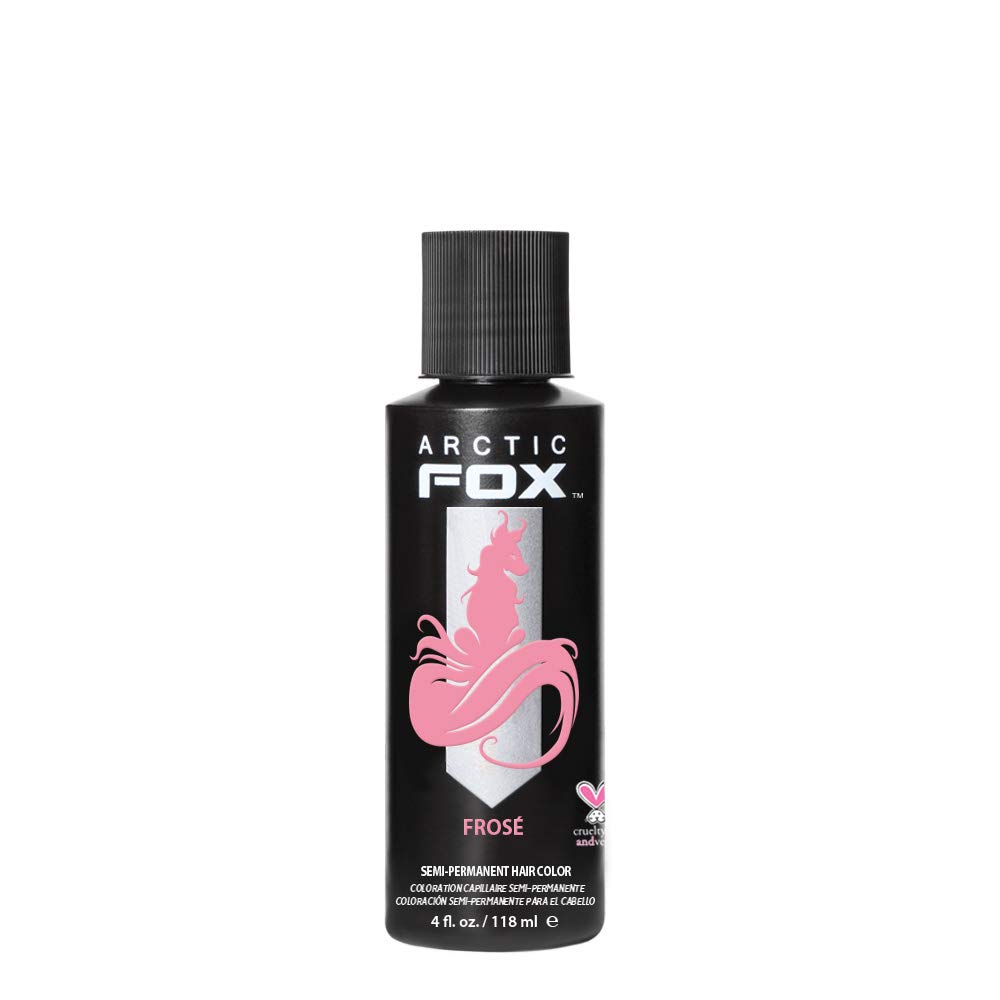 ARCTIC FOX Virgin Pink Semi-Permanent Hair Color - Vegan - 4 fl oz | Vivid and Vibrant, Cruelty Free, Ammonia Free, Peroxide Free, , Cream Formula