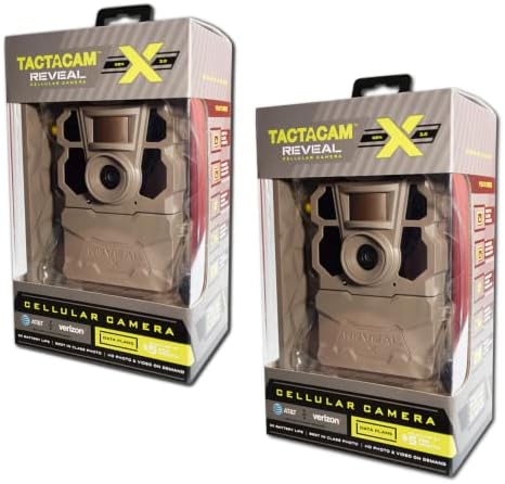 TACTACAM 2 Pack Reveal X Gen 2.0 LTE Cellular Trail Camera AT&T and Verizon, HD Video/Photo, Low Glow IR LED Flash (TA-TC-XG2) for Hunting, Security
