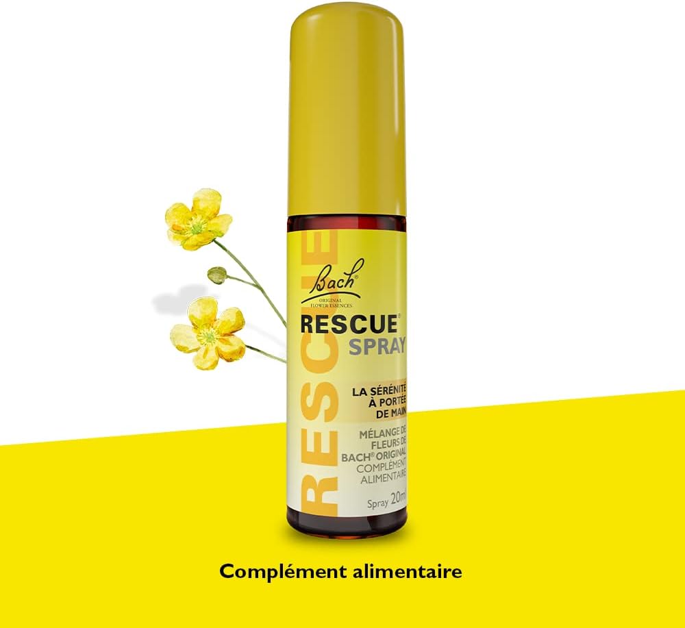 Bach RESCUE REMEDY Spray 20mL, Natural Stress Relief, Homeopathic Flower Essence, Vegan, Gluten & Sugar-Free, Non-Habit Forming (Packaging May Vary)