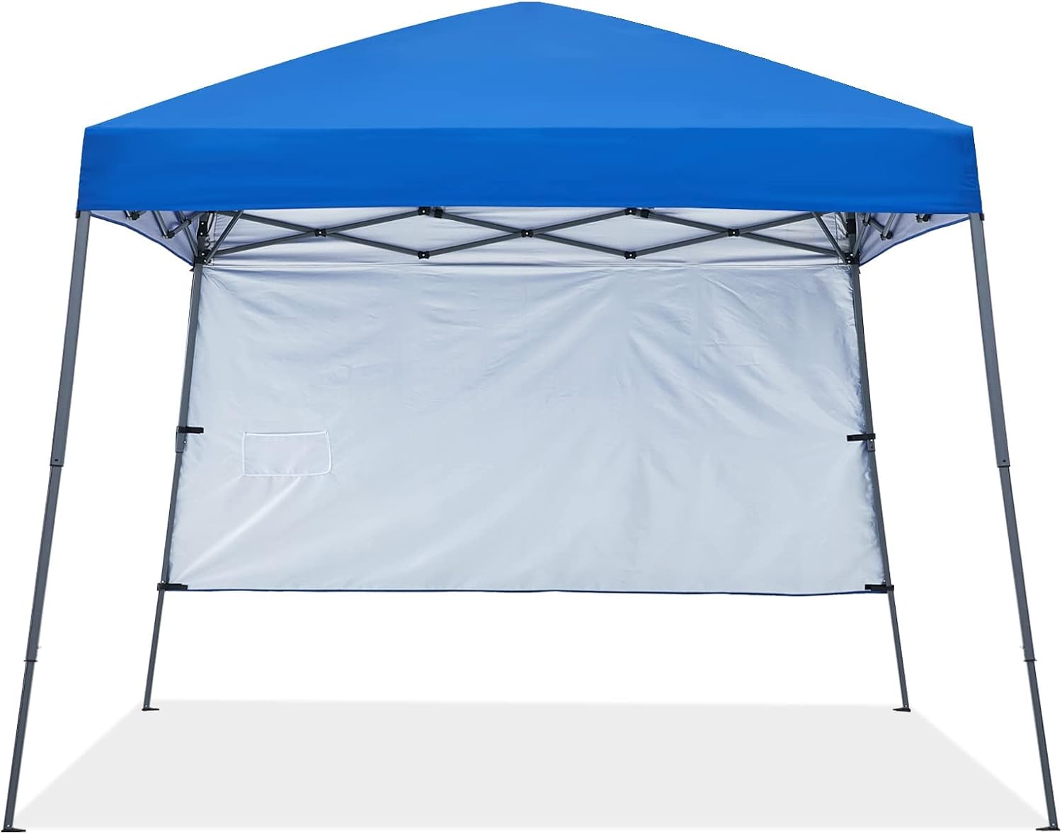 ABCCANOPY Outdoor Pop Up Canopy 10x10 Beach Camping Canopy with 1 Sun Wall, Bonus Backpack Bag, Stakes and Ropes, Sky Blue | Backpack Carry Bag, Stakes & Guy Ropes Included, Easy Setup; For Beach, Camping, Backyard