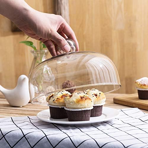 MyGift 8.7 Inch Round Glass Cake Dome Cover Pastry Display Cloche