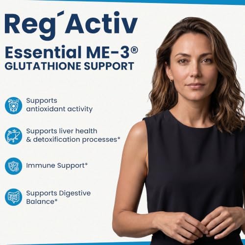 Reg'Activ Essential ME-3 Glutathione Supplement, Probiotic, 30 Vegan Caps