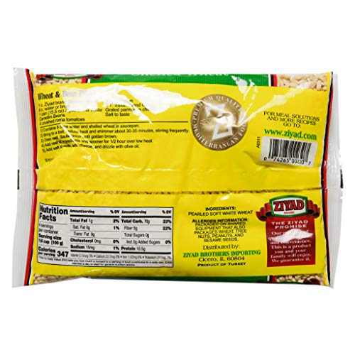 Ziyad Soft White Wheat Berries - Shelled Wheat Cereal, 16 oz (1Lb)