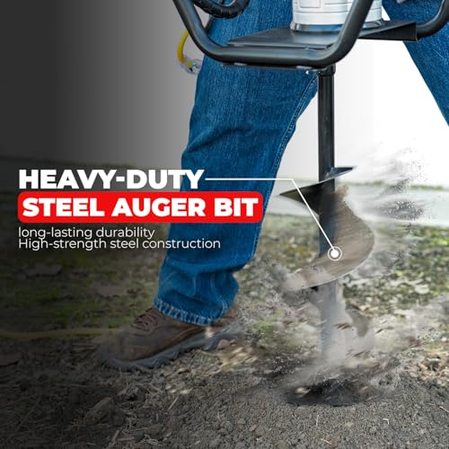 XtremepowerUS 1500W Electric Post Hole Digger Earth Auger with Reverse Function Dig Hole Fence Post Hole Digging