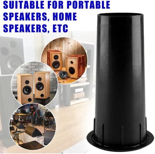 Waziaqoc Speaker Port Tubes, 4PCS, 2 Inch Mounting Diameter, Black | ABS Plastic, Bass Air Ports, Speaker Box Port Tube