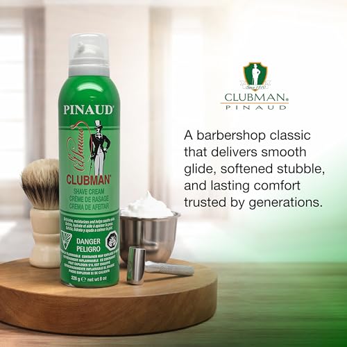Clubman Pinaud Classic Barber Shave Cream, Moisturizing and Conditioning for Smooth Shave, Professional Quality for All Beard Types, 16 Fl Oz, 1-Pack