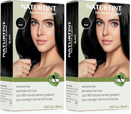 Naturtint Light Brown Root Retouch Crème Permanent Hair Color - Ammonia Free, Conceal Grays, No Artificial Scent, 1.52 Fl Oz