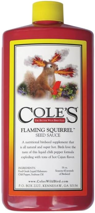 Cole's FS16 Flaming Squirrel Seed Sauce, 16-Ounce