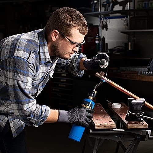 Bernzomatic BZ8250HT Reach Hose Torch, Trigger-Start Hose Torch with Included Holster For Fuel Canister, Red (8250 Reach Torch)