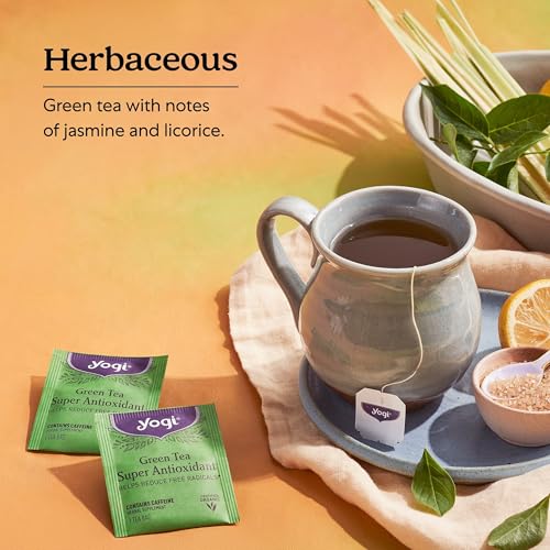 Yogi Tea - Green Tea Super Antioxidant (6 Pack) - Organic Green Tea Blend to Support Overall Health - 96 Tea Bags