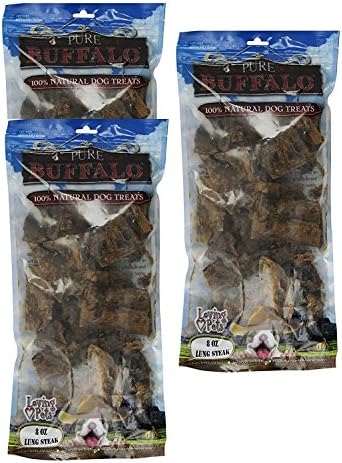 Loving Pets Pure Buffalo Lung Steaks Dog Treat, 24-Ounce