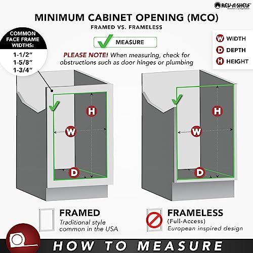 Rev-A-Shelf - 4WCTM-1550DM-1 - Single 50 Qt. Pull-Out Top Mount Wood and White Waste Container for 1-1/2 in. Face Frame Cabinet