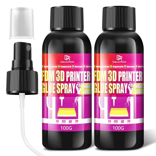 3D Printer Adhesive Glue, 7oz Strong Grip Reduces Warping for PLA, ABS, ASA, PETG Filament & No Residue 3D Printing Glue