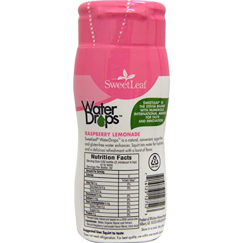 SweetLeaf Water Drops, Raspberry Lemonade, 2.1 Fl Oz (Pack of 1)