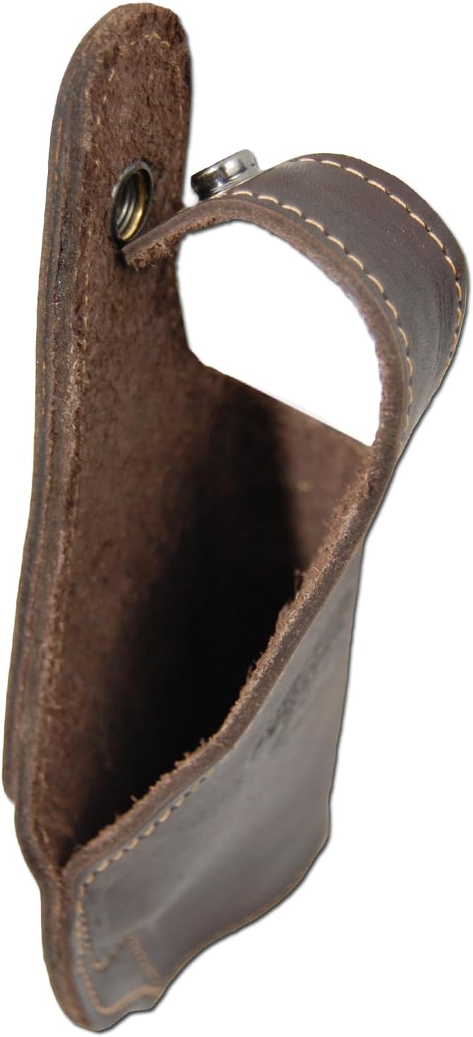 New Barsony Brown Leather OWB Belt Clip Holster for Compact, Sub Compact 9mm 40 45