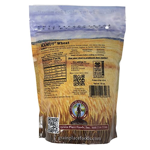 Organic Kamut® Khorasan Wheat Berries – 2 lb Bag – Whole Grain Ancient Wheat | Non-GMO, No Salt, Sugar