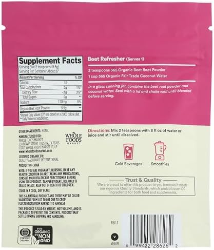 Whole Foods Market, Organic Beet Root, 5.5 oz
