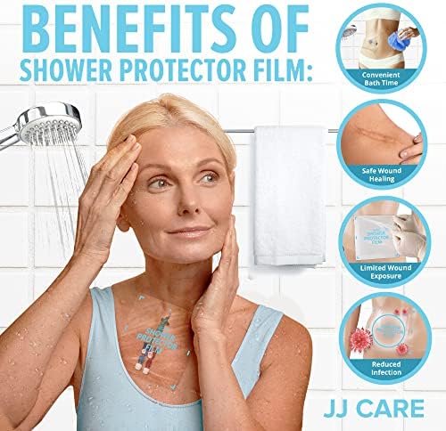 Shower Protector [Pack of 14], 9x9 Dialysis Catheter Shower Shileds Wound Cover, PICC Line Water Barrier, Colostomy Waterproof Bandage Protector
