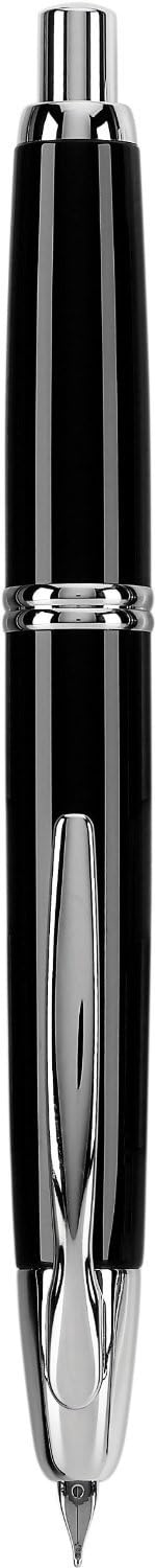 PILOT Vanishing Point Collection Refillable & Retractable Fountain Pen, Matte Black Barrel, Blue Ink, Fine Nib (60580)