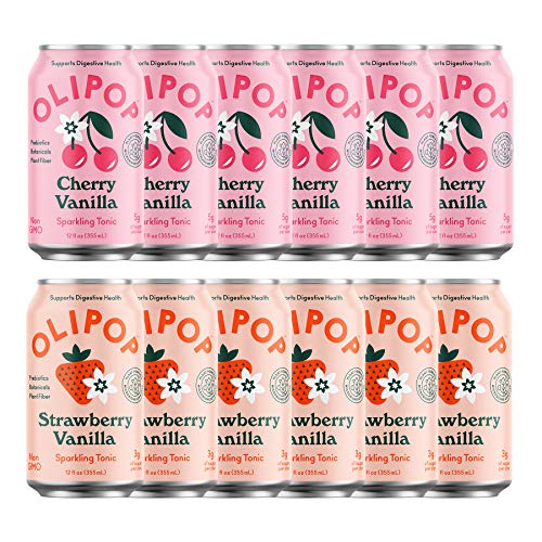 OLIPOP - The Sampler, 6-Flavor Soda Variety Pack, Healthy Soda, Prebiotic Soft Drinks, Supports Digestive Health & Gut Health, High Fiber, Low Calorie