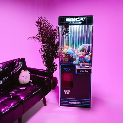 ARCADE1UP Claw Machine with 3 Levels of Difficulty, Ceiling Light | Adjustable Sound Volume for Arcade Game Room and Party Entertainment