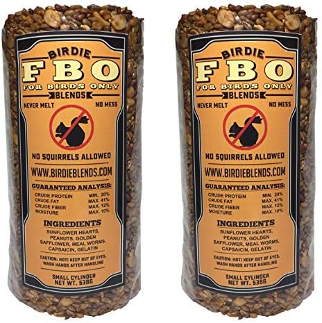 FBO: for Birds Only Wild Bird Seed 4" Cylinders - Squirrels Don't Like It! (2 - 4" Cylinders)
