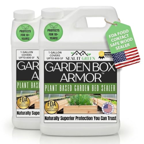 Garden Box Sealer | FDA Food Contact Safe Plant-Based Wood Sealant for Raised Bed