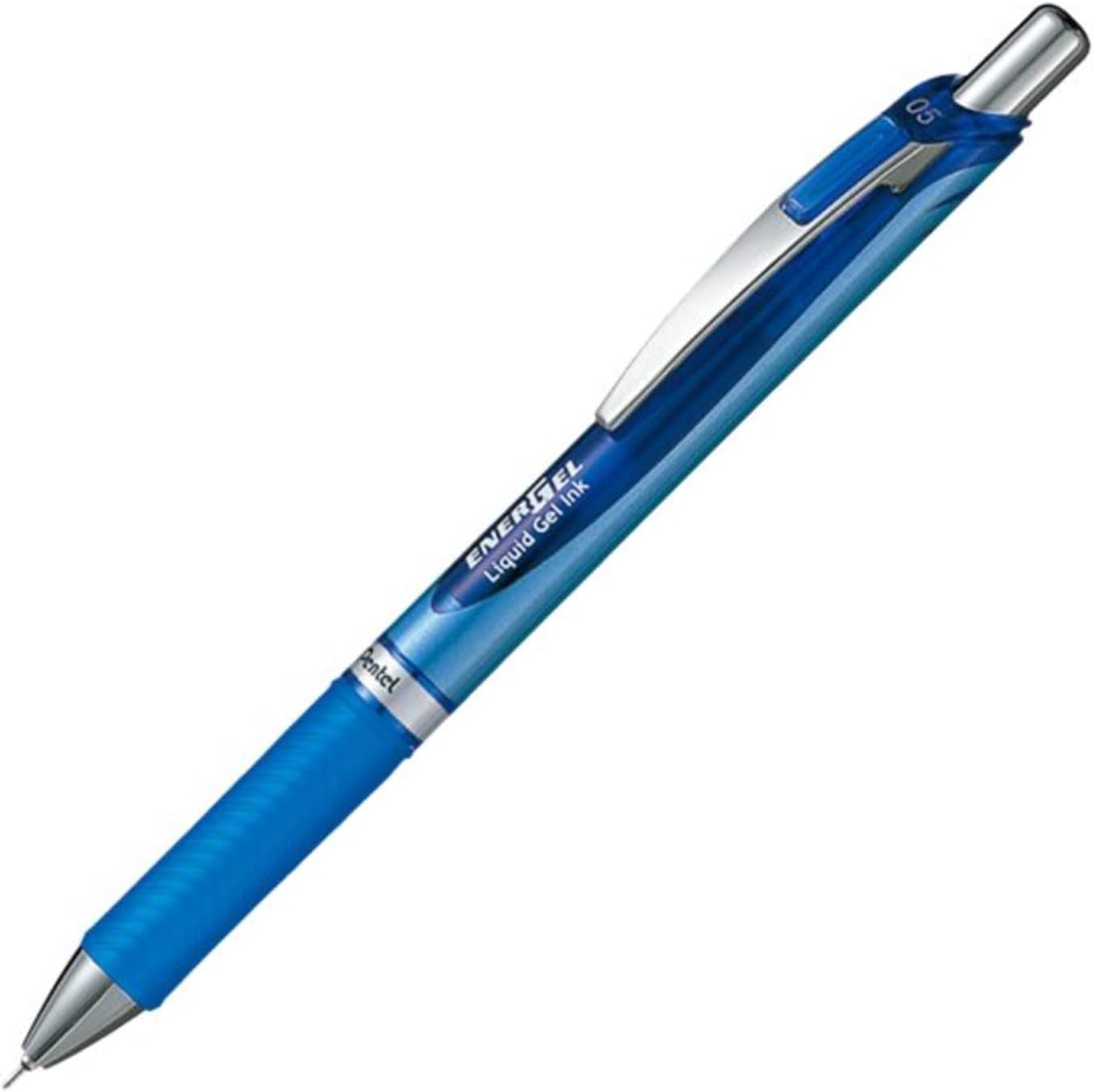 Pentel EnerGel RTX Retractable Liquid Gel Pen, (0.5mm), Fine Line, Needle Tip, Black Ink, Pack of 3 (BLN75BP3A)