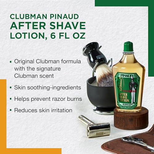 Clubman Pinaud After Shave Lotion, Soothes Skin After Shaving with Masculine Fragrance, 16 Oz