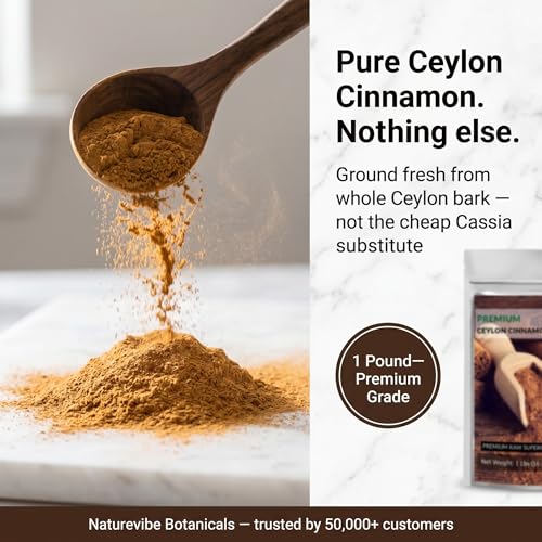 Ceylon Cinnamon Powder (1lb), Ground Premium Quality by Naturevibe Botanicals | Gluten-Free, Keto Friendly & Non-GMO (16 ounces)