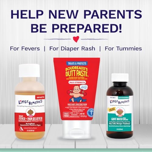 Little Remedies New Baby Essentials Kit, 6-in-1 Bundle for Newborns | Baby Care Set, Newborn Essentials, Saline Nasal Spray, Diaper Rash Cream
