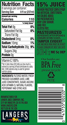 Langers Juice Pineapple Cocktail Juice, 15.2 Fl Oz (Pack of 12)