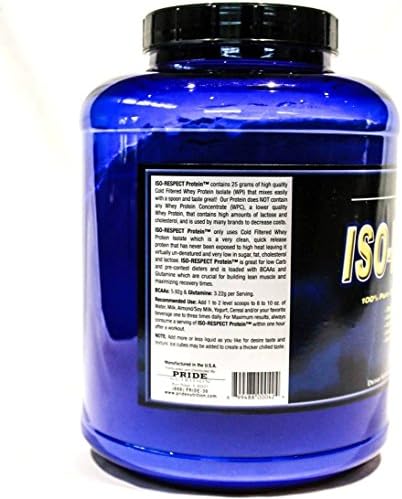 #1 Whey Protein Isolate Shake- Iso-Respect Protein Vanilla 60 Servings– Best Whey Protein Powder for Women & Men – No Lactose - Mixes with a Spoon