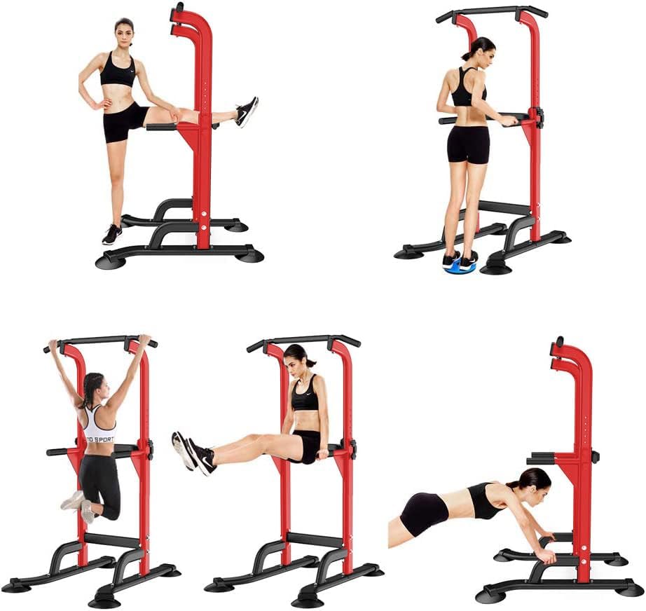 SogesHome Multi-Function Power Tower Pull Up Bar Dip Station for Home Gym