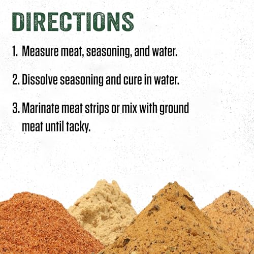 LEM Products Backwoods Original Jerky Seasoning, Ideal for Wild Game and Domestic Meat, Seasons Up to 25 Pounds of Meat, 18.3 Ounce Packet with Pre-Measured Cure Packet Included