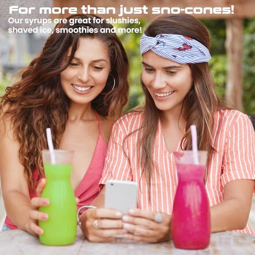 Mix & Match Concession Express Gallon Pure Cane Sno-Cone Syrup, No High Fructose Corn Syrup - W/Pumps (Case Of Four)