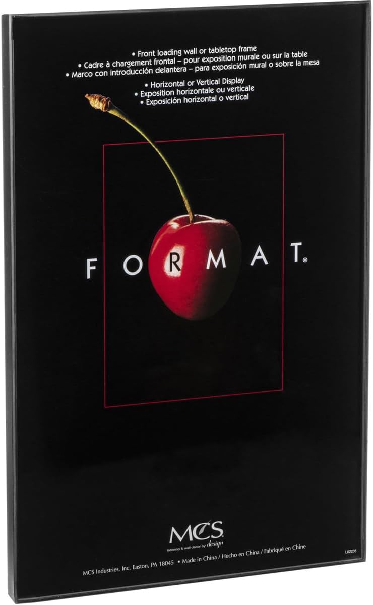 MCS Plastic Format Frame for a 12x18" Photograph, Color; Black