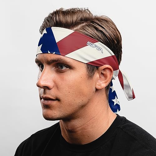 Suddora Country Flag Tie Headband with National Flag, Breathable Sweatband for National Sports Events, Non-Slip Fabric Sweatband for Soccer, Tennis