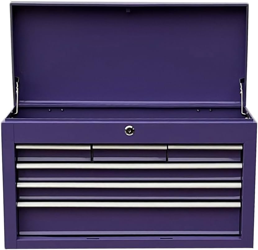 Workington Portable Metal Tool Chest with 6 Drawers, 24" 6-Drawer Tool Chest Cabinet with Ball Bearing Drawer Slides