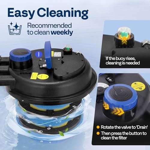 VIVOHOME 2630GPH Bio Pressure Pond Filter with 13W Light for Various Ponds