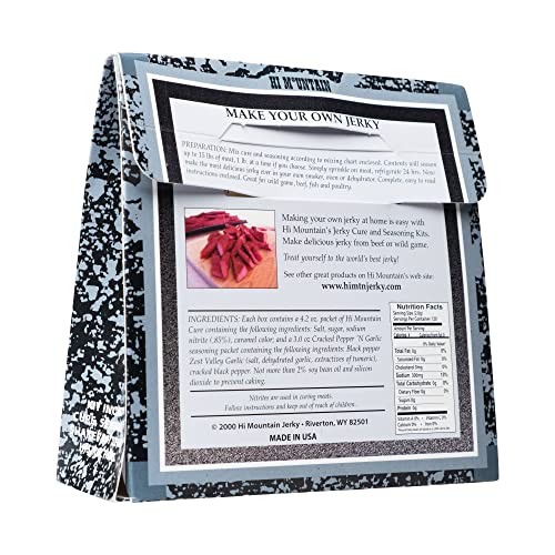 Hi Mountain CRACKED PEPPER 'N GARLIC BLEND Jerky Seasoning and Cure Kit | Bold pepper and garlic flavor, jerky seasoning for beef, deer, elk