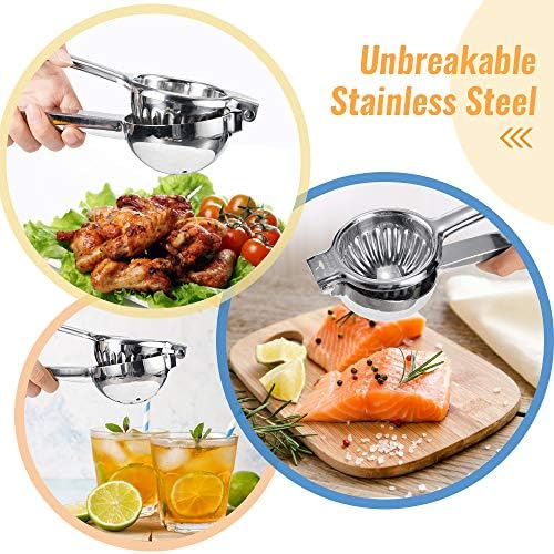 Upgraded Lemon Squeezer Meidong Super Stainless Steel 304 Hand Press Juicer Manual Citrus for Juicing Lemon ＆ Limes, Vegetables