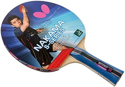 Butterfly Nakama S-9 Table Tennis Racket – ITTF Approved Ping Pong Paddle – Pan Asia Table Tennis Rubber and Thick Sponge Layer Ping Pong