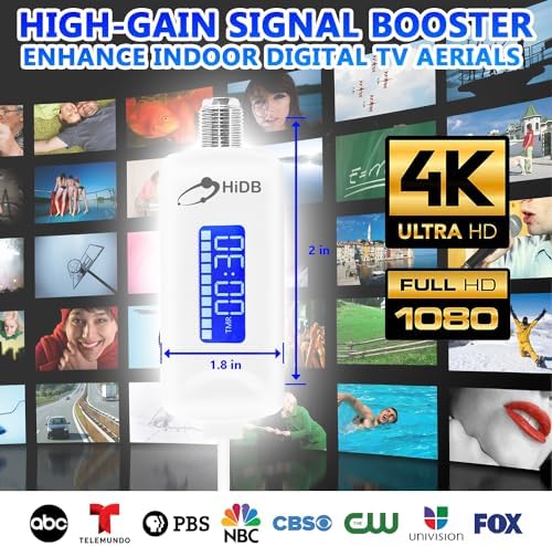 TV Antenna Amplifier Signal Booster, 25dBi High Gain TV Antenna Booster