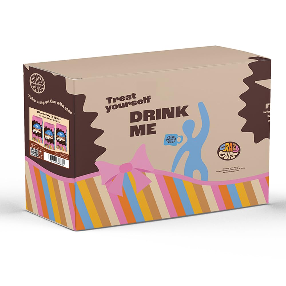 Crazy Cups Flavored Ground Coffee, Cinnamon French Toast, in 10 oz Bag, For Brewing Flavored Hot or Iced Coffee