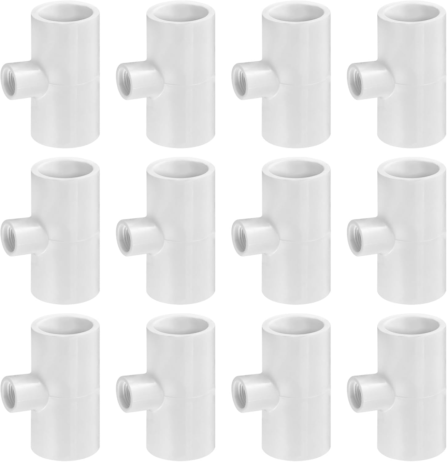 MEWTOGO 20 Pcs Chicken Waterer PVC Pipe Tee Fittings for Large Chicken Coop