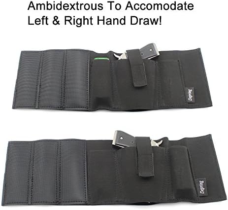 Ankle Holster with 2 Mag Pouches for Concealed Carry Pistol Holster | Compatible with G42, 43, 36, 26, Ruger LCP, LC9, and Similar Subcompact Guns