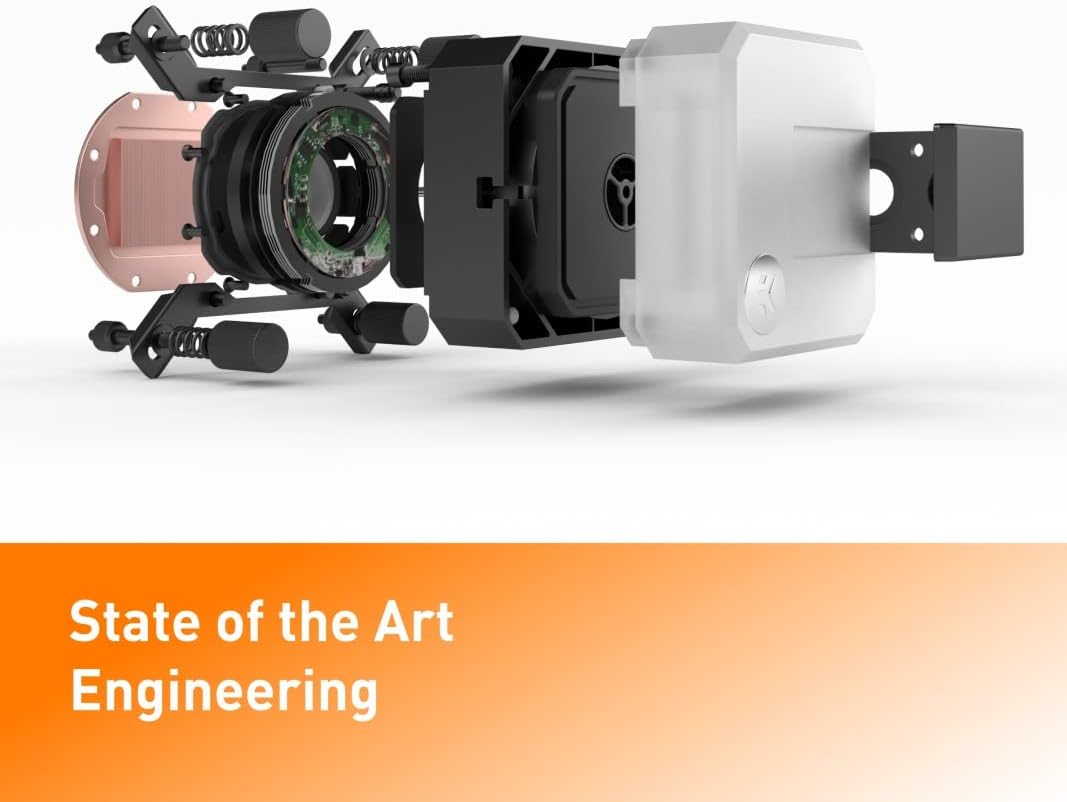 EK AIO 120mm, D-RGB All-in-One CPU Cooler with EK-Vardar High-Performance PMW Fans, Water Cooling Computer Parts, 120mm Fan, Intel 115X/1200/2066